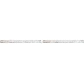 The Pencil Grip Stainless Steel Ruler, Metal Ruler With Cork Backing, 12 inch, Silver Ruler - TPG-152