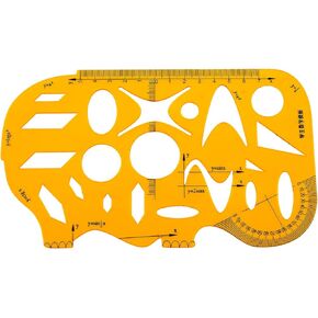 Utoolmart Geometric Drawings Templates Plastic Measuring Template Rulers Clear Drafting Templates Large Isometric Ruler Student Measuring Tool Large Circle Stencils for Painting