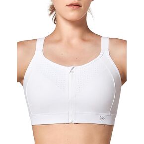 Yvette Adjustable Sports Bras for Women High Impact - Zip Front Sports Bra Plus Size Wireless for Running Workout