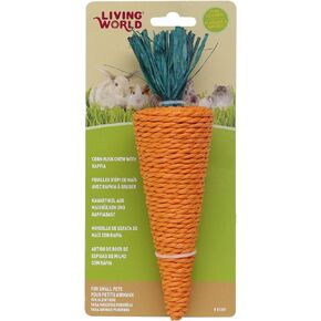 Living World Nibblers Corn Husk Pet Chew, Carrot