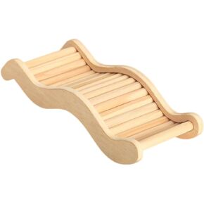 Hamster Climbing Ladder, Hamster Bridge Wooden Wavy Hamster Ladder Hamster House Climbing Ladder for Hamsters Gerbils Mice and Small Animals