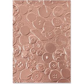 Sizzix 3-D Textured Impressions Embossing Folder Vintage Buttons by Eileen Hull, 665728, Multicolor
