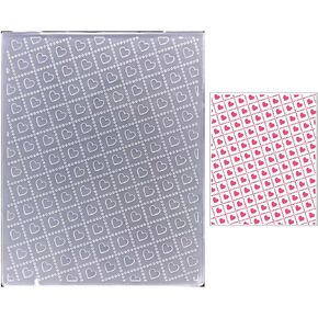 Heart Background Plastic Embossing Folders for Card Making Scrapbooking and Other Paper Crafts 3120801
