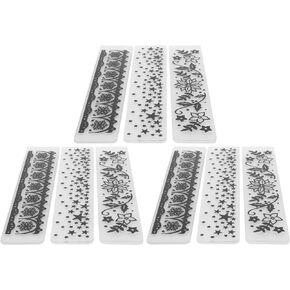 Hztyyier 9Pcs Embossing Folder with Concave Convex Templates for Paper Crafts Suitable for Card Scrapbook Invitation