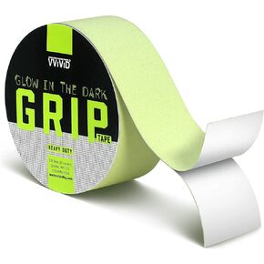 VViViD Heavy-Duty Luminous Fluorescent Green Glow in The Dark Non-Slip Texture Safety Grip Tape (2" X 25ft)