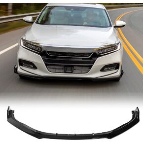 AUXMART Front Bumper Lip Splitter Compatible with Honda Accord 2018 2019 2020, Front Bumper Splitter Spoiler Protector Chin Protection Car Body Kit, Gloss Black