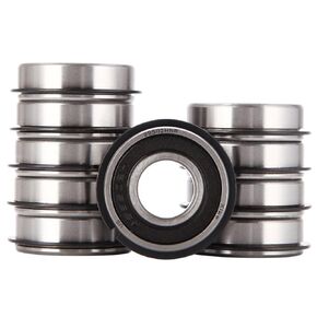 XiKe 10 Pack 99502HNR Ball Bearing ID 5/8" x OD 1-3/8" x Width 7/16", Double Seal and Snap Ring, Stable Performance and Cost-Effective, Replace Go Kart, Mower Wheel and More.