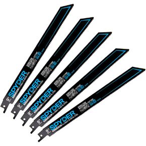 Spyder Bi-Metal 10/14 TPI 9" Reciprocating Saw Blades - 5 Pack