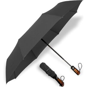 Windproof Teflon Coated Travel Umbrella - Auto Open/Close - Travel Stylish Lightweight Design for Women/Men