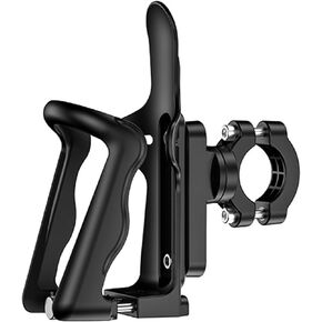 Junejour Bike Water Bottle Holder - [Bottle Size Adjustable] - [360° Rotatable Head] - Motorcycle Bike Cup Holder for Handlebar & Frame, Sturdy Nylon Water Bottle Cages for 2-2.7" Diameter Bottle