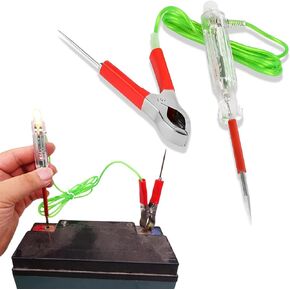 1 Pack Led Indicator Light Tester, Car Test Pen, Circuit Testing Tool, Multifunctional Detector with Anti-Freeze Cord, Auto Repair Kit, Universal for Most Vehicles (Multicolored #1)