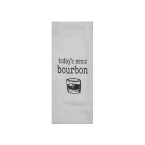 Today's Menu: Bourbon Tea Towel | Dish Towels with Funny Bourbon Whiskey Sayings are Perfect for Home, Bar, or Kitchen | Funny Gift for Old Fashioned Cocktail Lovers