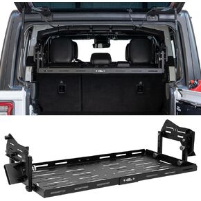 JOYTUTUS Rear Cargo Rack Basket Compatible with Wrangler JL 2018-2023, Trunk Interior Luggage Basket Big Storage Carrier for JL 4-Door Hard-Top Only