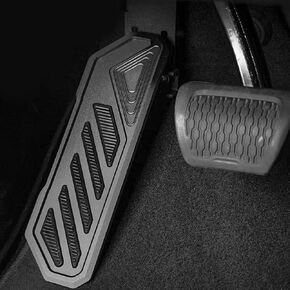 Dead Pedal Left Foot Rest Pad for Jeep Wrangler JL JLU/Gladiator JT 2018 2019 2020 2021 2022 2023 Driver Side Kick Panel Pads Cover Aluminum Anti-Slip Adjustable Pedals