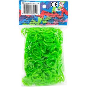 Rainbow Loom® Jelly Collection: Lime Green Rubber Bands with 24 C-Clips (600 Count)