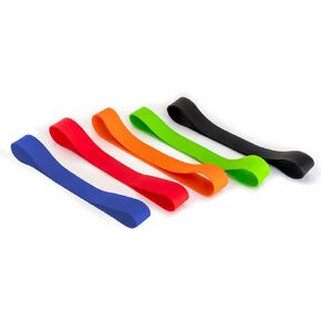 Grifiti Band Joes Wider 9 x 1" 5 عبوات من الأربطة المطاطية السيليكون للكتب، التغليف، التمارين، الأشعة فوق البنفسجية، أربطة مطاطية مرنة كبيرة مقاومة للمواد الكيميائية (سيليكون أسود)