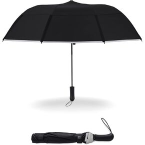 Everywhere Commuter Umbrella | 50" Collapsible, Heavy-Duty, Auto Open, Manual Close, Withstand Winds up to 55 MPH