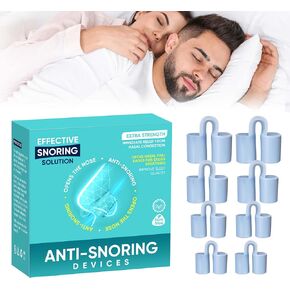 Anti Snoring Devices, 4 Sizes Nasal Dilators for Sleeping, Silicone Reusable Nose Vents for Breathing, Comfortable Snoring Solution for Improving Nighttime Sleeping & Nasal Breathing 8pcs in Kuwait
