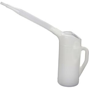 WirthCo 94210 Funnel King Industrial Flex Spout Measurer - 1 Quart Capacity White