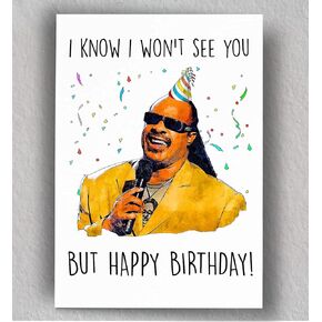 Stevie Inspired Birthday Card | I Won't See You Birthday | Funny Birthday Card | Art Print | Blank Card