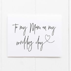 To My Mom on My Wedding Day Card For Brides Mother of the Groom Keepsake Gift
