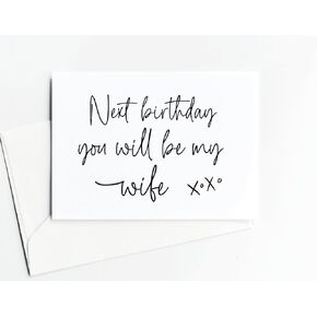 Next Birthday You Will Be My Wife Card, Happy Birthday from Husband, Love Birthday Wishes for Fiance, Girlfriend