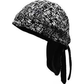 Leather Doo Rag Skull Cap Beanie Hat Motorcycle Head Wrap