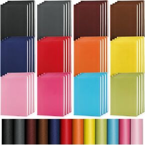 PerKoop 48 Pcs A6 PU Leather Journals Notebook Bulk Lined Journal Soft PU Leather Cover Ruled Writing Notebook for Home Writing School Office Business 128 Pages 5.7 x 3.7 Inch(Dark Color)