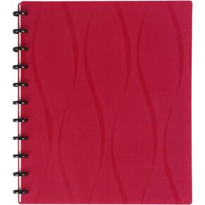 Eagle Discbound Notebook, Letter Size Customizable Arc Notebook, Poly Plastic Cover, 60 Sheets Ruled/Lined Pages (Red)