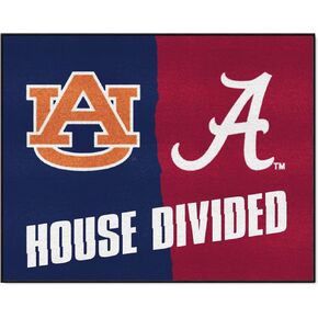 FANMATS 6005 Alabama / Auburn House Divided Rug - 34 in. x 42.5 in.