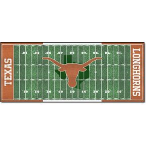 FANMATS NCAA University of Texas Longhorns Nylon Face Football Field Runner , 30"x72"