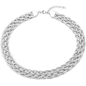 Sexy Choker Necklace for Women Thick Link Necklace Fashion Jewelry Set Twist Braid Chunky Necklace Trend Jewelry Friendship Gifts for Women