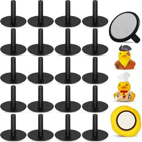 20Pcs Plastic Duck Holder Car, Rubber Duck Plug Ducks Display Fixed Mount Duck Holder, Self-Adhesive Duck Holder for Car, Gift for Car Lover, Black(Rubber Ducks Not Included)