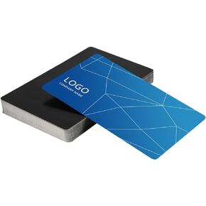 50pcs Blank Metal Cards for Engraving, Aluminium Business Cards Sheet Multipurpose Sublimation ID Card Blank Engraving Business Cards for DIY Gift Business Work VIP Cards