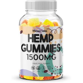 Hemp Gummies Advanced Extra Strength Infused Natural Organic Hemp Oil Bloom ed Performance Vegan Adult Edibles Men L-Theanine Ashwagandha Joints Sugar Made in USA