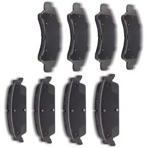 Front Rear Ceramic Brake Pads Kits 8pcs fit for Cadillac Escalade,Escalade ESV,Escalade EXT,for Chevy Avalanche,Silverado,1500,Suburban,1500,Tahoe,for GMC Sierra,1500,Yukon,Yukon XL,1500