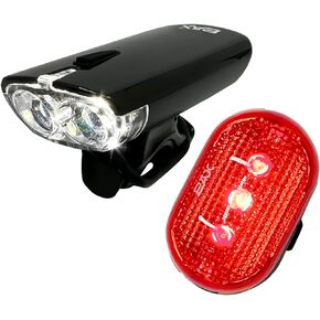 PAX Bike Lights, Super Bright LED Light Set, Bicycle Front Light and Rear Light, Water Resistant, Multi Light Mode, Easy to Install for Mountain Bike, Road Bike and Others