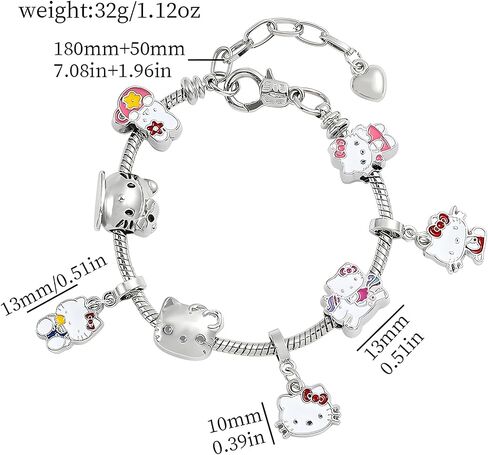 UOU Only Beth Cute Cuff Bangle Bracelets for Women Girls,Cartoon Adjustable Zinc Alloy Bangle for Wife Girlfriend Jewelry Gifts Gift Wrap(Red) in Saudi Arabia