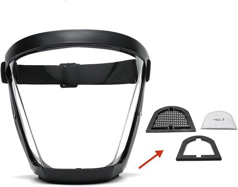 Super Protective Face Shield,Anti Fog Mask,Adult Clear Face Shield,Plastic Face Mask (20pcs-pm Filters) in Saudi Arabia