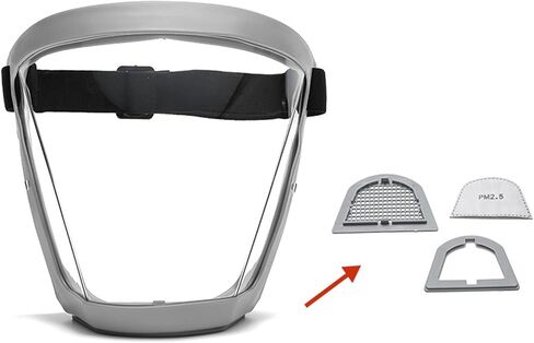 Super Protective Face Shield,Anti Fog Mask,Adult Clear Face Shield,Plastic Face Mask (20pcs-pm Filters) in Saudi Arabia