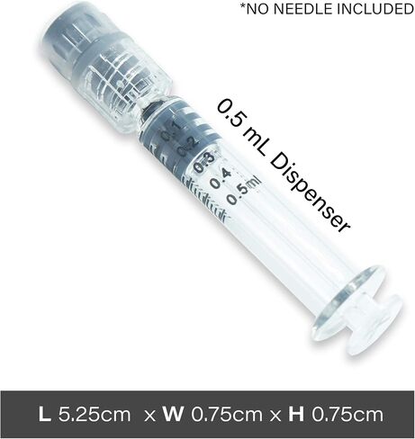 0.5ML Borosilicate Glass Syringe with Plastic Plunger 10 Pack | Anti-Leak Luer Lock Syringe without Needle | Accurate Measuring Syringe for Liquid, Glue, Oil w/ Borosilicate Glass Tube in Saudi Arabia