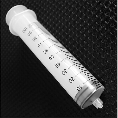 100ml Syringe with 2PCS 51.18" Plastic Tube For Measuring Nutrient Feeding Ink Pumping Oil Feeding Enema Glue Filling in Saudi Arabia