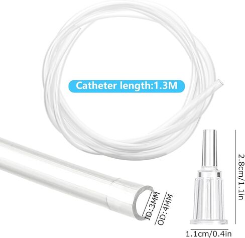 6 Pack 200ml Large Syringe for Liquid with Cap, Plastic Liquid Syringes with 50inch Handy Plastic Tubing, Measuring Syringe for Scientific Labs, Measuring Liquids, Feeding, Refilling in Saudi Arabia