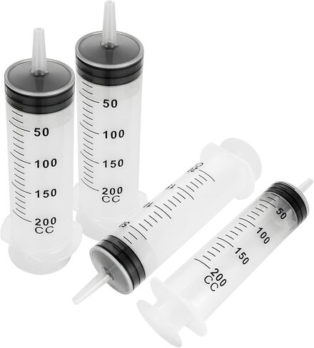 6 Pack 200ml Large Syringe for Liquid with Cap, Plastic Liquid Syringes with 50inch Handy Plastic Tubing, Measuring Syringe for Scientific Labs, Measuring Liquids, Feeding, Refilling in Saudi Arabia