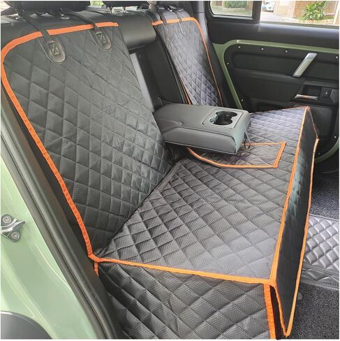 Dog Car Seat Cover, Backseat Car Cover for Dogs Kids Pets, Waterproof Rear Seat Protector, Universal Fit Middle Armrest Car Bench Seat Covers for Auto Van SUV (Black) in Saudi Arabia