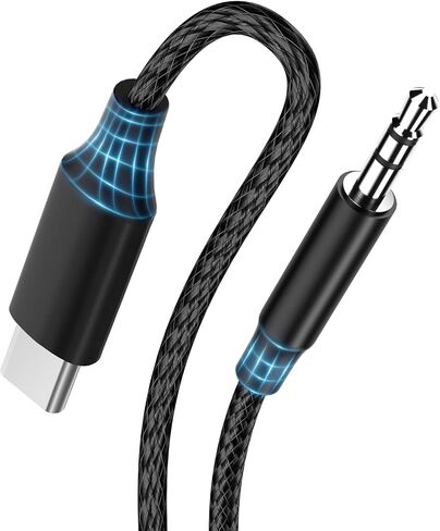 USB C to 3.5mm Jack Cable 1.2m, Aux Cable Type C 3.5mm Stereo Car Audio Adapter for Samsung Galaxy S22/S21/S20+/Note 20/10, Huawei P40/P30 Pro, Xiaomi 10 Pro/9/8 in Saudi Arabia