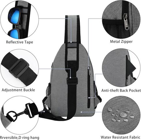حقيبة ظهر صغيرة بحزام حول الجسم للسفر والمشي لمسافات طويلة وحقيبة كتف على الصدر in Kuwait