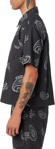 HUDSON Men's Cropped Short Sleeve Button Down Shirt in Saudi Arabia