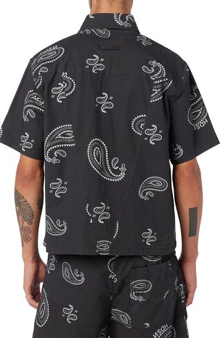 HUDSON Men's Cropped Short Sleeve Button Down Shirt in Saudi Arabia