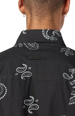 HUDSON Men's Cropped Short Sleeve Button Down Shirt in Saudi Arabia